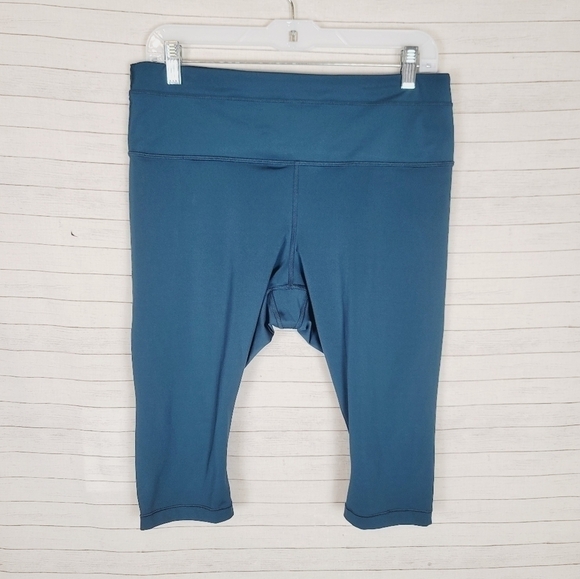 ATHLETA ACCELERATE CROP LEGGINGS IN TEAL GREEN, SZ XL - Picture 2 of 11